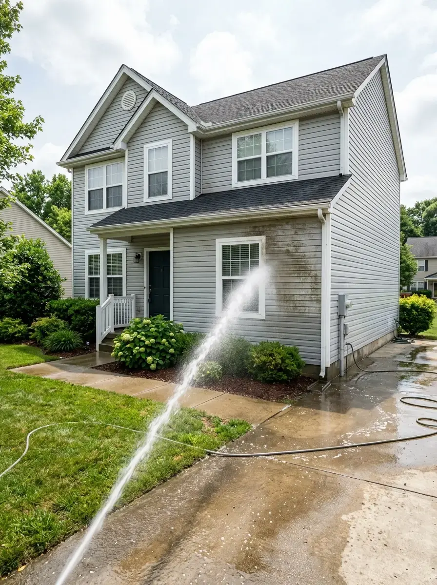 Professional soft washing safe for home exterior