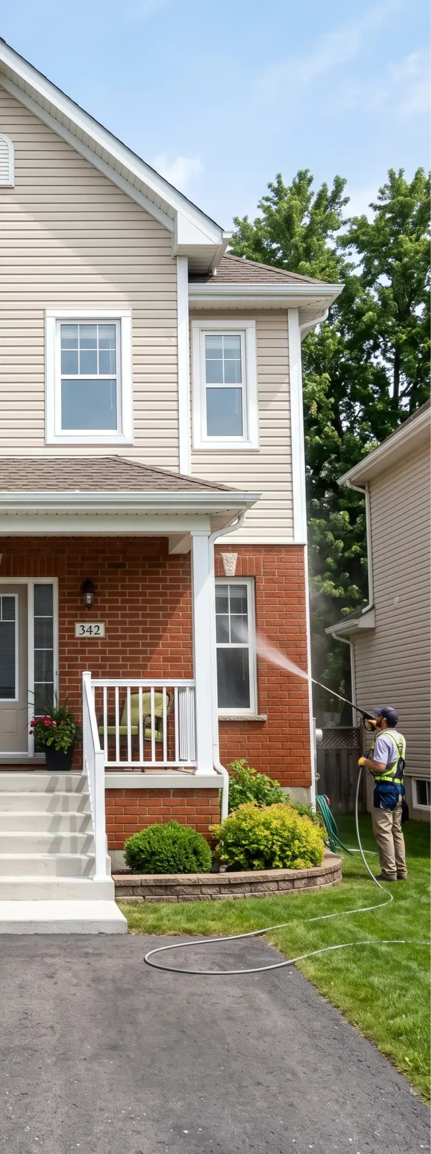 Residential power washing after in New Jersey